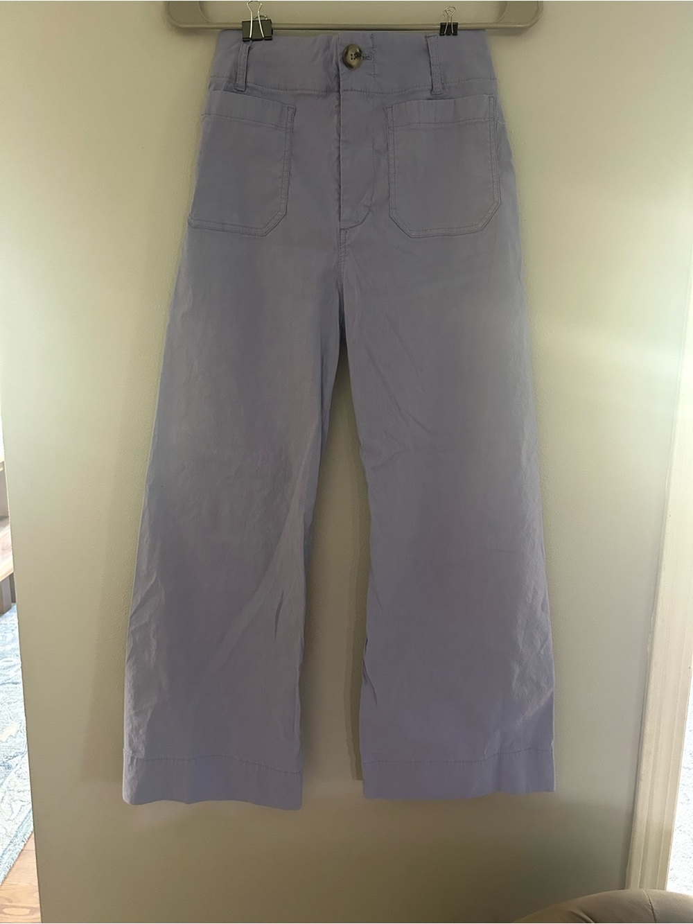 Maeve Light Lavender Wide-Leg  Pants